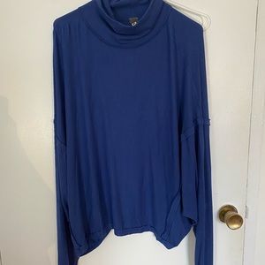 We the free blue turtleneck